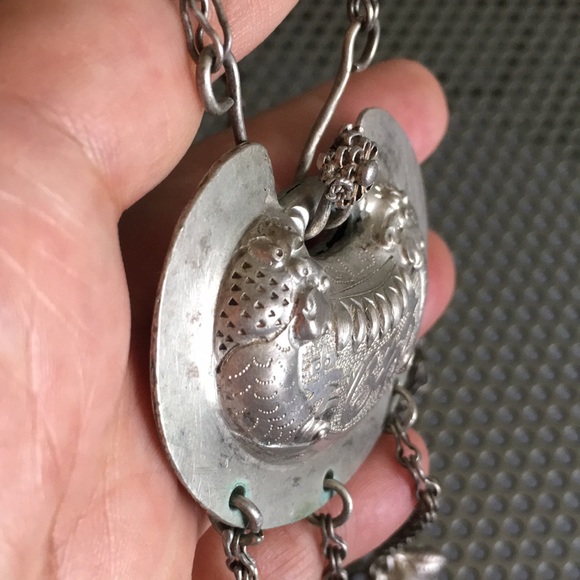 🖤1900-30s💕Chinese antique necklace - Picture 5 of 16